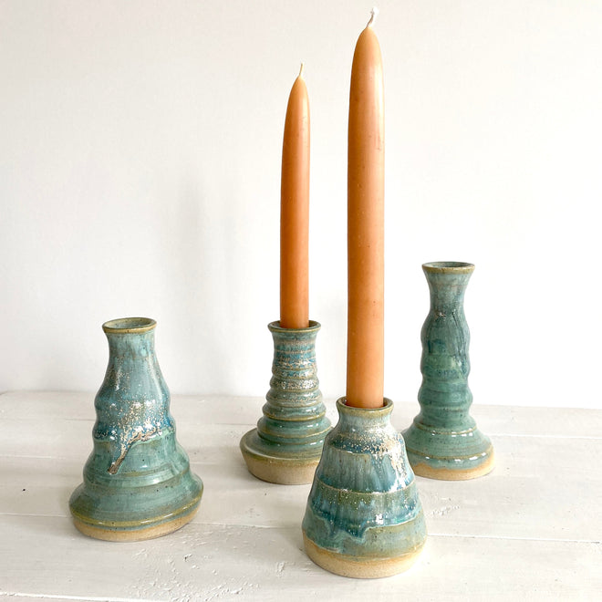 candle holders &amp; beeswax