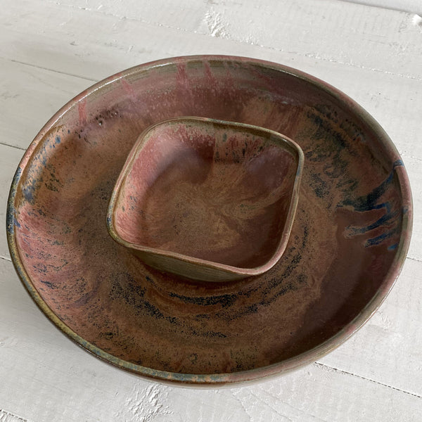 Chip & Dip Bowl (9” wide): Sidewalk Girls