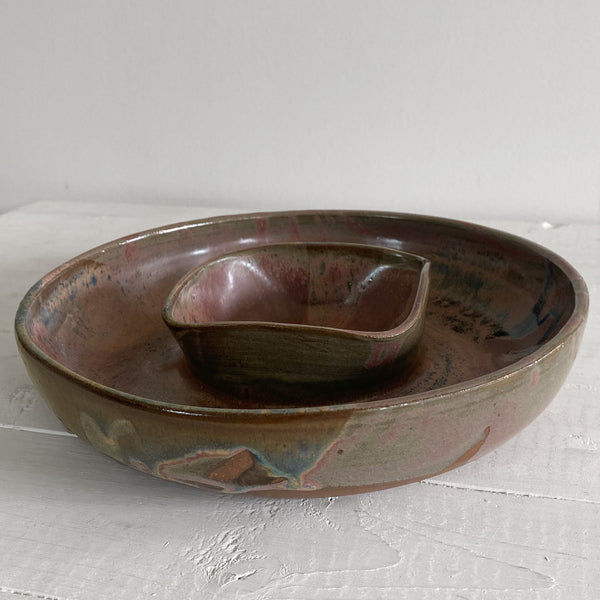 Chip & Dip Bowl (9” wide): Sidewalk Girls