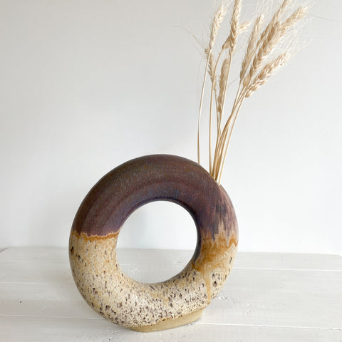 Circle Vase (8" tall): Hand Over My Heart