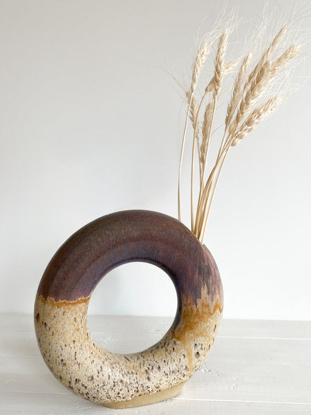 Circle Vase (8" tall): Hand Over My Heart