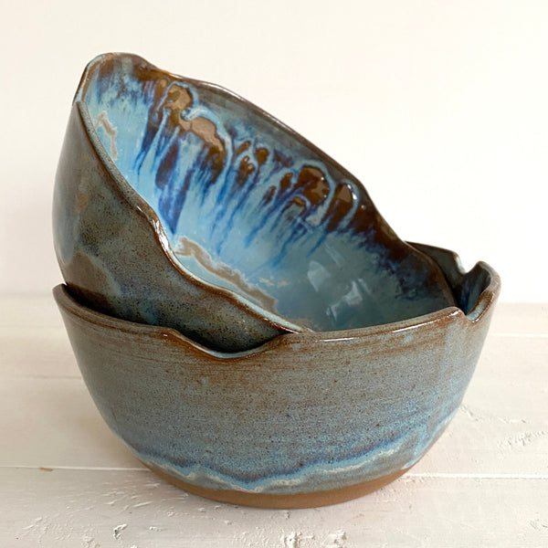 Bowls (Set of 2, 7" Wide): Blue Sunshine
